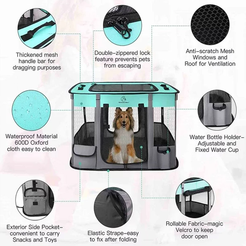 Tucker Murphy Pet™ Portable Foldable Pet Crate Wayfair